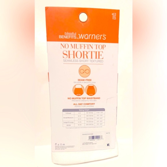 Warner’s No Muffin Top Seamless Textured Shorts #55 - Picture 3 of 3